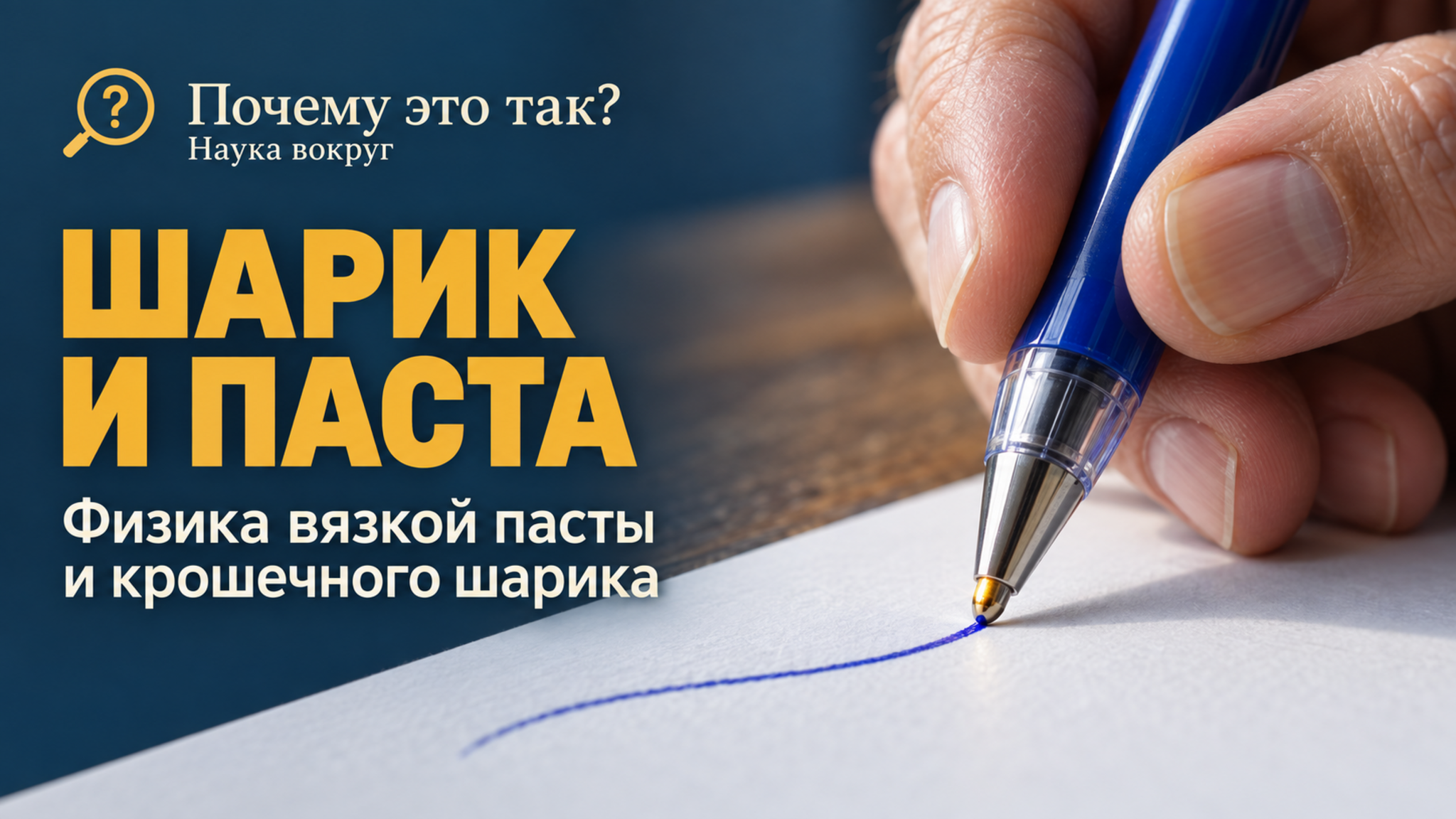 Почему шариковая ручка пишет вверх ногами, а перьевая — нет