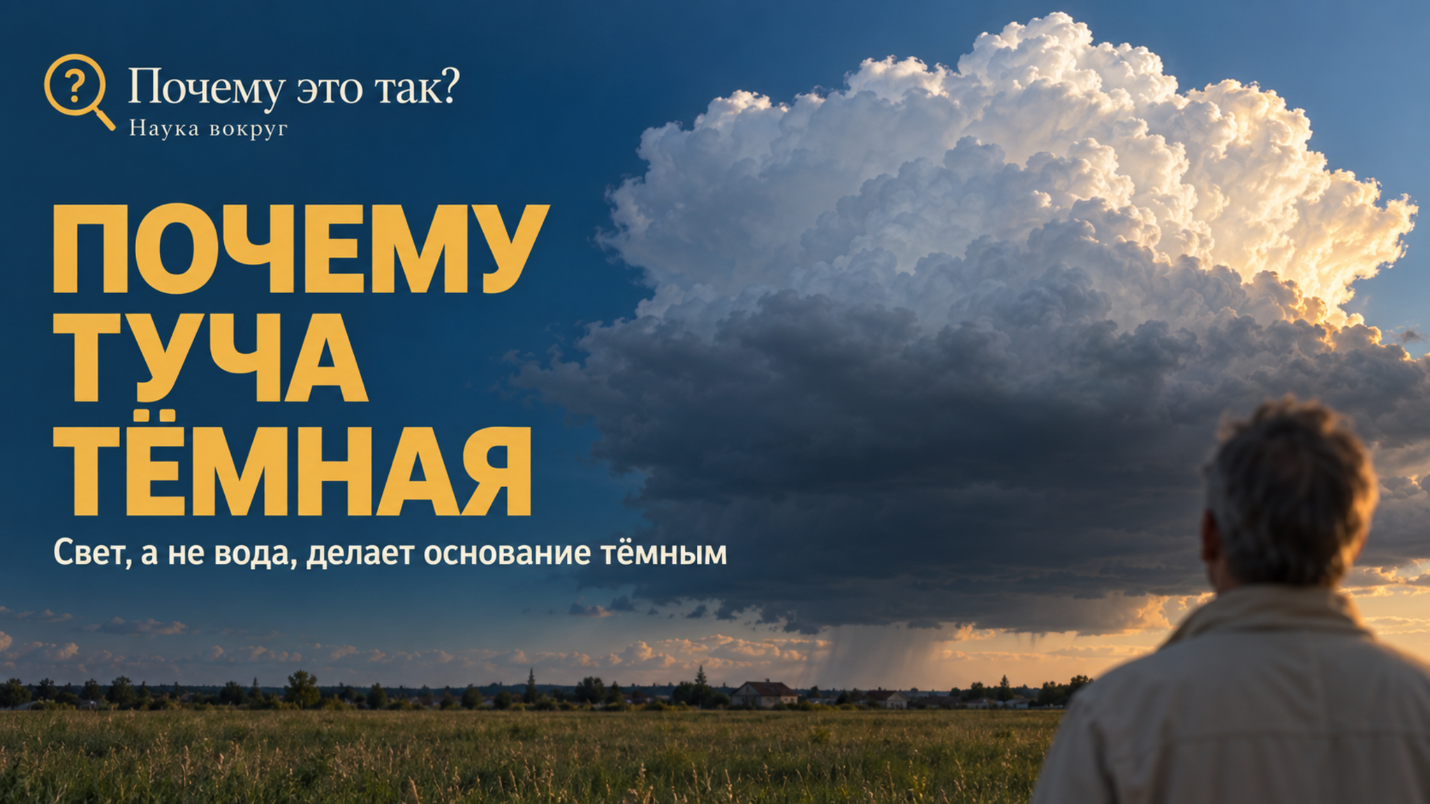 Частая ошибка: считать, что грозовая туча тёмная из-за воды, а не из-за света