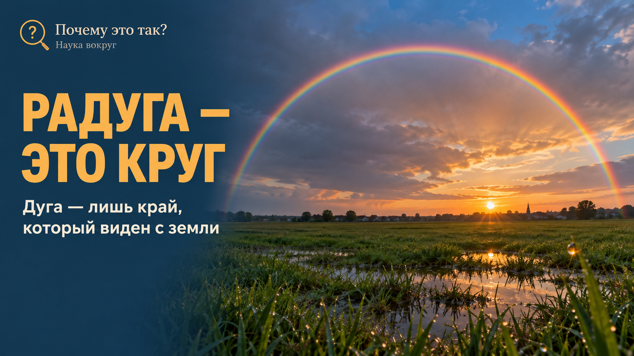 Почему радуга выглядит дугой, если на самом деле это круг