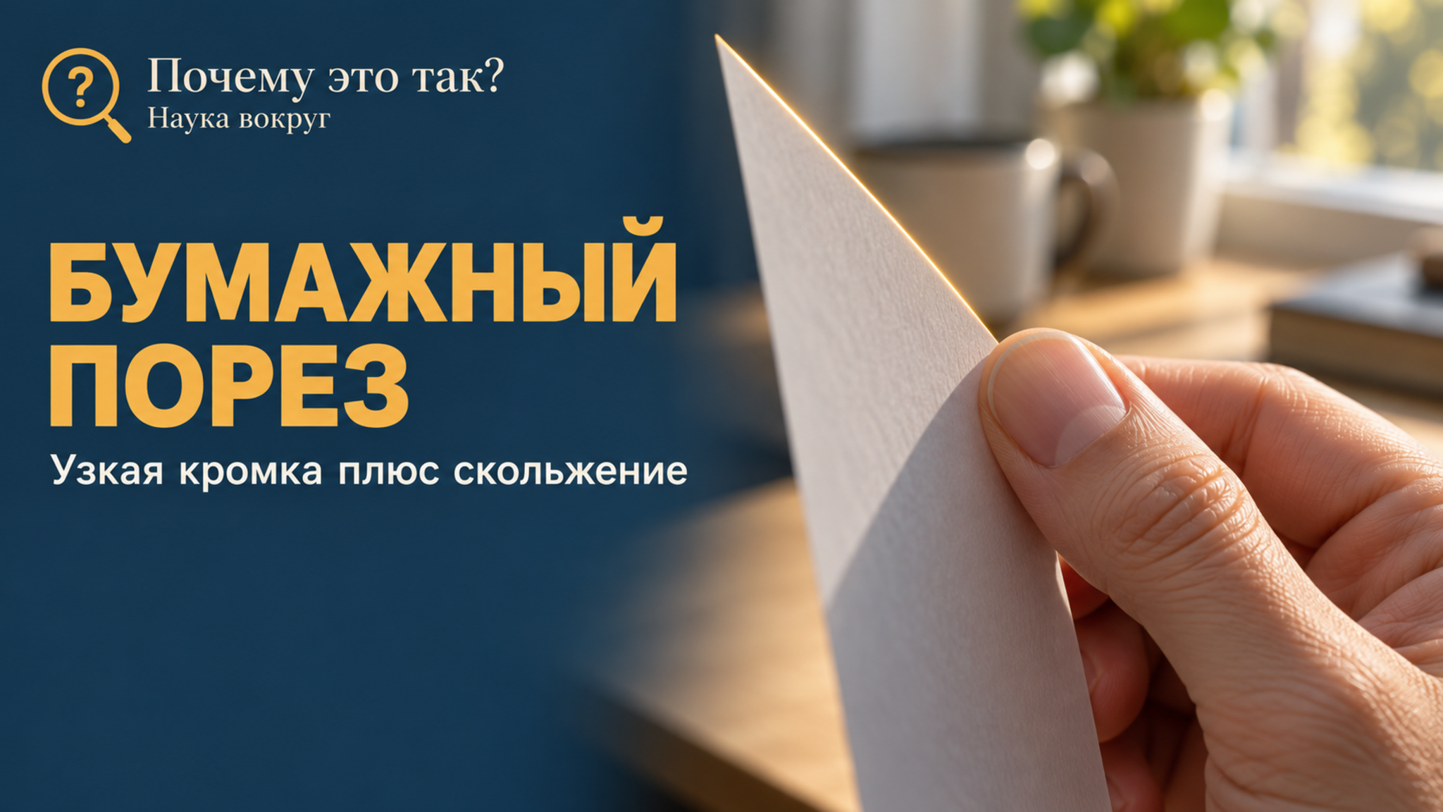 Почему бумага режет кожу — и почему самая тонкая не всегда самая опасная