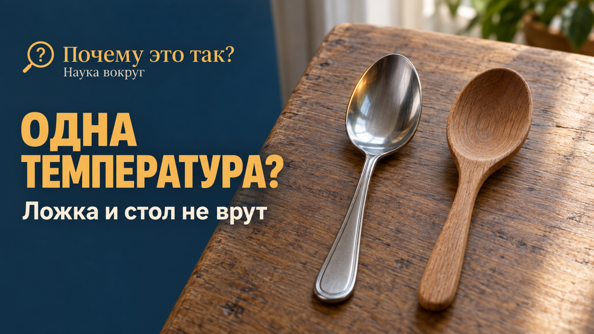 Почему металл кажется холоднее дерева при одинаковой температуре
