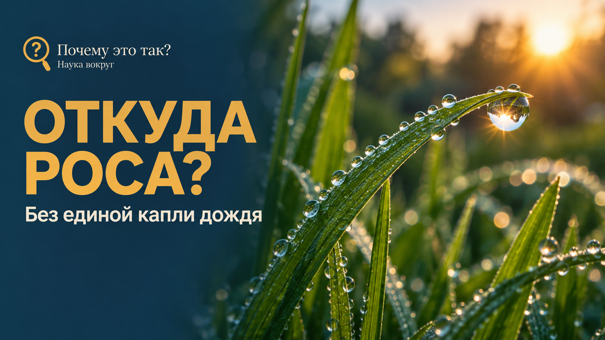 Почему утром на траве появляется роса